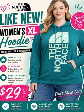 The North Face Teal Women's Logo Hoodie